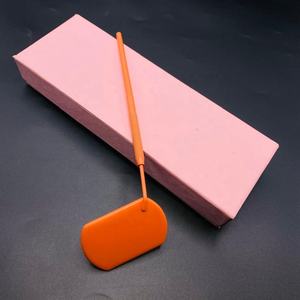 อุปกรณ์ต่อขนตาสแตนเลสแบบยั่งยืนอุปกรณ์แต่งขนตาส่วนบุคคลกระจกขนตาสี่เหลี่ยมสีส้มพร้อมโลโก้สลักตามสั่ง - Product Image 2