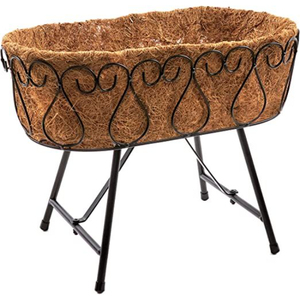 Pot de fleurs artisanal unique pour la maison, le jardin, le balcon et la décoration de sol, pots ronds, finition noire. - Product Image 4