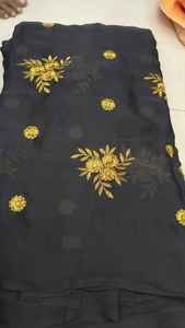 Premium Solid Satin Georgette Fabric Pure Silk Feel Satin Georgette <b>Material</b> Luxury Plain Satin Georgette <b>Cloth</b> Smooth Finish - Product Image 5