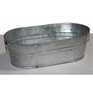 Rustic Galvanized Metal Ice Tub Large Oval Zinc Bucket <b>Drink</b> Chiller Wholesale Farmhouse Party Ice Bucket Garden Planter Tubs - Product Image 3