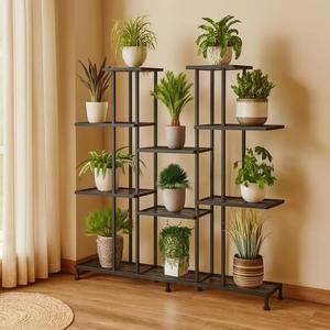 Support de jardinière surélevée en métal robuste pour extérieur, cadre en acier, support de plantes surélevé pour patio et jardin - Product Image 1