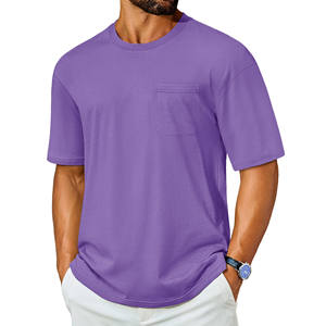 T-shirts pour hommes à col rond et manches courtes, 100 % coton, imprimés sur mesure, vente en gros, design tendance 2026, pour l'été, style décontracté - Product Image 1