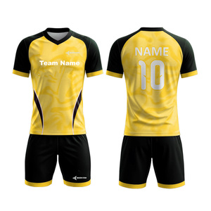 Custom Adult Men's Soccer Jersey Set Short Sleeve V-Neck Sublimated Geometric Print Team Name Moisture Wicking Quick Dry 100% - Product Image 4