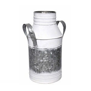 New Trending Manufacturer & Exporter of <b>Galvanized</b> Milk Container Classic Indian Stylish Planter Handmade Milk Can - Product Image 1