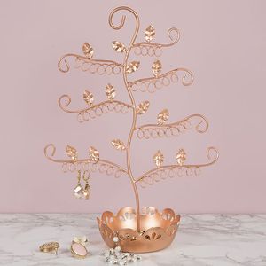 Luxury Tabletop Jewelry Organizer Metal Stand <b>Earring</b> <b>Holder</b> Rack Necklace Storage Display for Modern Home and Gift Collection - Product Image 5