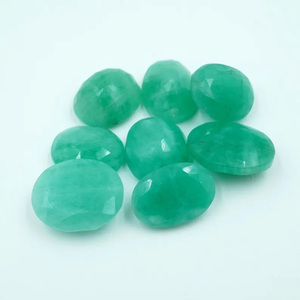 HAYAAT GEMS - Gemas Ovaladas de Esmeralda India, Corte Esmeralda, Color Verde Facetado, Tamaños Variados, 87 Quilates, 8 Piezas - Product Image 5