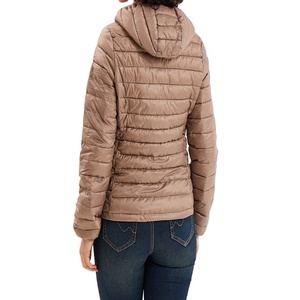 Women’s Lightweight Water-Repellent Hooded Down <b>Jacket</b> Sand Slim Fit Winter Warm Puffer Coat Stylish Outdoor Wear New Trendy - Product Image 2
