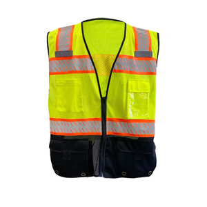 เสื้อกั๊กนิรภัยแบบสะท้อนแสง ANSI Class 2 |   วัสดุโพลีเอสเตอร์ โลโก้และสีตามสั่ง กันน้ำ |   ชุดทำงานทนทานสำหรับผู้ชาย - Product Image 2