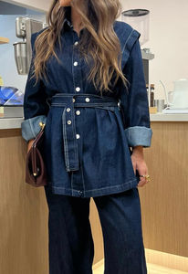 Conjuntos de Trajes de Mezclilla para Mujer de Calidad de Exportación, Casuales de Verano, 100% Algodón, de Secado Rápido, Transpirables, de Alta Calidad, Precio al por Mayor - Product Image 2