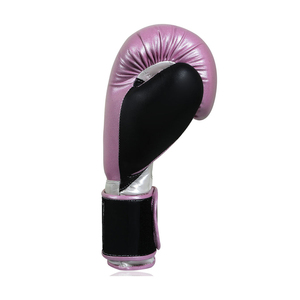 Pink Faux Leather Boxing Gloves with Velcro Wrist <b>Strap</b> for Unisex Training and Sparring Boxing Gloves for Sale - Product Image 6