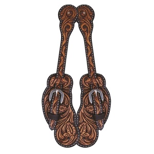 Top Trending 100% Cuero genuino hecho a mano Western Floral Tooled Cowboy Spur Strap Mejor calidad Durable-Fabricante al por mayor - Product Image 1