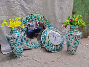 Lampe de table en verre mosaïque visage d'homme fournisseur d'usine abat-jour en verre classique lampe de table de banquier pour chambre salon - Product Image 5