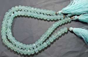 Cuentas facetadas redondas de calcedonia natural, hilo de cuentas sueltas de piedras preciosas para la fabricación de joyería artesanal al por mayor. - Product Image 6