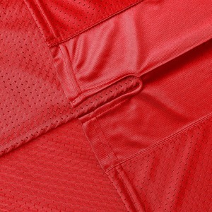 Men's Red V-<b>Neck</b> American Football Jersey Short Sleeve Breathable Mesh Polyester Practice Apparel Adult Regular Fit - Product Image 5
