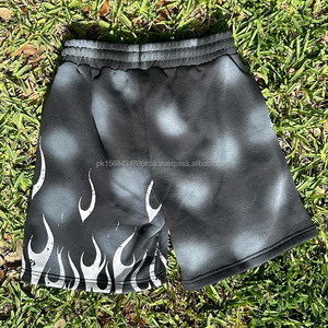 ชุดกางเกงขาสั้นผ้าคอตตอนออร์แกนิกสำหรับผู้ชายผ้า100% ระบายอากาศได้ดีผ้าซักแบบลำลองฤดูร้อน - Product Image 3