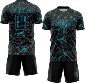ชุดฟุตบอลแบบกำหนดเอง เสื้อฟุตบอลน้ำหนักเบา ระบายอากาศได้ดี แขนสั้น ชุดทีมพร้อมโลโก้แบบซับลิเมชั่น รับผลิตแบบ OEM ODM - Product Image 5
