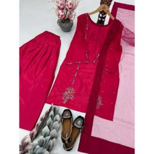 Conjunto Dupatta hermoso y parte inferior superior de ropa de fiesta para mujer de diseñador - Product Image 4