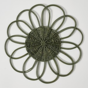 Red <b>placemats</b> for dinnerware accents bohemian style handmade rattan <b>placemat</b> table charger - Product Image 5