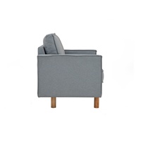 Sofá Moderno de Dos Plazas en Tela con Patas de Madera Sólida Resistentes para Sala de Estar, Dormitorio, Hotel o Salón