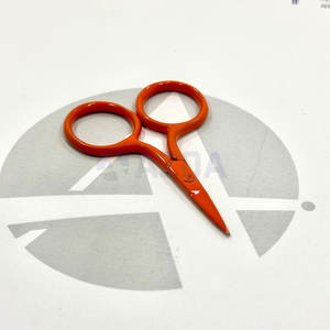 Tijeras de Bordado Mini de Acero Inoxidable con Recubrimiento de Color Naranja Cálido, Punta Afilada, Herramienta para Cortar Hilo y Coser - Product Image 5