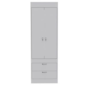 Alabama Armoire One <b>Large</b> Cabinet with Two Drawers Elegant <b>Wardrobe</b> Design - Product Image 2