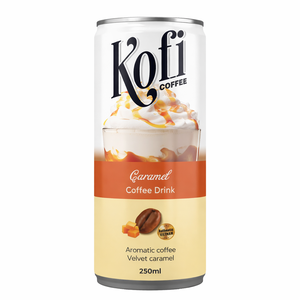 Vente en gros de boissons au café instantané Kofi Premium 250 ml, caramel, sucré, caféiné, haute qualité, étiquette privée gratuite - Product Image 1