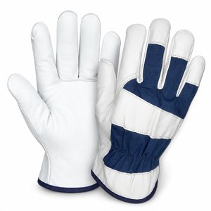 Gants de travail en cuir de qualité supérieure, texture lisse, antidérapants, avec poignet élastique, gants de sécurité en cuir à usage général - Product Image 5