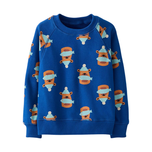 Sudadera para Niños, Poliéster/Algodón, Tejido de Rizo Francés, Cuello Redondo, Estampado Completo Informal, Corte Cuadrado, Mangas Normales, Transpirable - Product Image 5