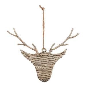 Ornement de couronne artisanal en rotin, pendentif suspendu pour sapin de Noël, écologique, tressé, pour décoration de fête - Product Image 1