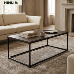 Industrial Modern Durable Heavy-Duty Laminated Board <b>Coffee</b> <b>Table</b> Frame Large Rectangular Design Living Room Home Furniture - Product Image 3