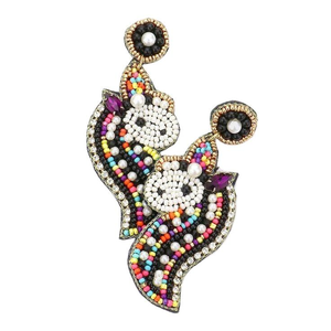 Pendientes de aro con bordado de cuentas y borlas divertidas para mujer, hechos a mano en India por MD HANDICRAFTS - Product Image 2