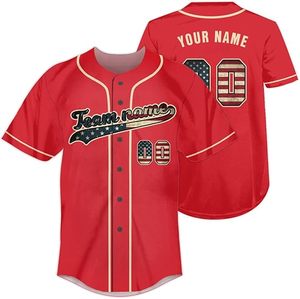 OEM Wholesale Men Blank Baseball Jersey Custom Made Breathable Heat-Transfer Printed Team Softball Shirt Uniforms - Product Image 4