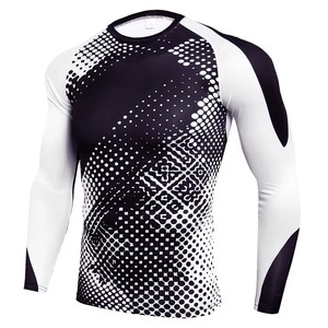 2026 High Quality Cheap Price MMA <b>Compression</b> Rash Guard Wholesale Unisex Custom Printed Jiu Jitsu Rashgurad Spandex/Polyester - Product Image 3