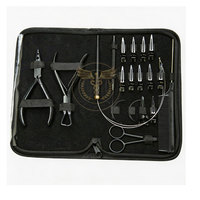 Kit d'outils pour extensions de cheveux en acier inoxydable, aiguille à boucle micro-anneau, pinces, perles nano, outils de salon DIY avec étui portable