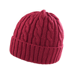 Unisex Solid Color Knit Beanie Hat 100% Acrylic Cuffed <b>Winter</b> <b>Cap</b> Casual Style for Adults Gray Red - Product Image 6