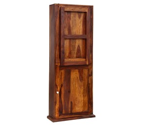 Solid Wood Drop Down Writing <b>Desk</b> with Storage <b>Cabinet</b> | 2-in-1 Foldaway Home Office Table | Pindel Handicraft - Product Image 4