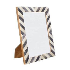 Luxury Handmade Bone Inlay <b>Rustic</b> Photo Frame with Indian Floral Artwork-Eco-Friendly Durable Decor for Living Room & Office - Product Image 1