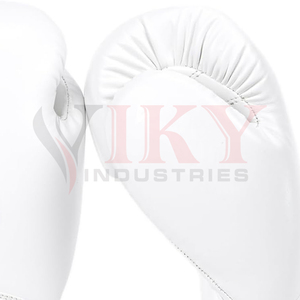 Guantes de Boxeo de Piel Sintética Premium de Color Blanco Sólido, con Costuras Duraderas, Ajuste Ergonómico y Espuma Absorbente de Impactos, Precio al por Mayor - Product Image 6