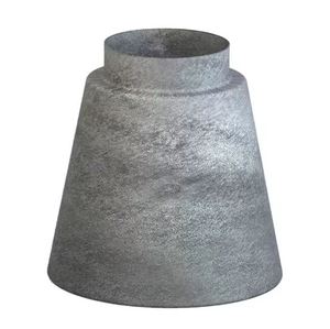 Pot en métal rond en fer galvanisé, aspect gris, jardinières modernes, décorations pour la maison - Product Image 3