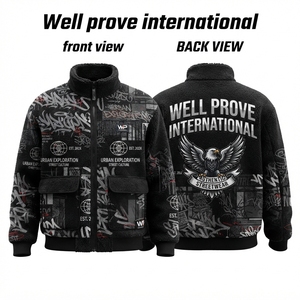 เสื้อแจ็คเก็ตเชอร์ปาเนื้อหนา 450 GSM ทำจากขนสัตว์ 100% ระบายอากาศได้ดี สีแดงเลือดหมูตัดกับสีดำ ดีไซน์แบบแผ่นสีตัดกัน เหมาะสำหรับใส่เป็นเสื้อคลุมช่วงฤดูใบไม้ร่วง - Product Image 4