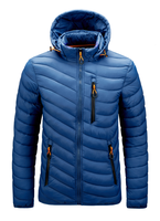 Veste d'hiver décontractée unisexe coupe-vent matelassée avec fermeture éclair, anti-UV, respirante, séchage rapide, rembourrée de duvet, col montant