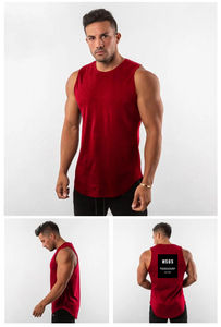 Débardeur de musculation OEM pour homme, en polyester côtelé tricoté, à compression, pour la gym et l'entraînement - Product Image 4