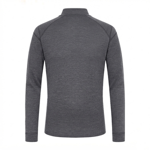 Men's Quarter <b>Zip</b> Pullover Sweat <b>Shirt</b> 100% Woolen Long Sleeve Stand Collar Breathable Regular Fit Winter Wear Men Sweat <b>Shirts</b> - Product Image 2