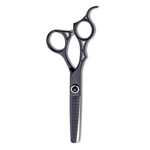 Ciseaux professionnels pour affiner les cheveux, 30T, noirs, pour droitiers, ciseaux de barbier - Product Image 4