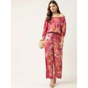 ชุดเซ็ตผู้หญิงลำลองแบบสายเดี่ยว ดีไซน์เก๋ไก๋ทันสมัย สีชมพูอ่อนโทนเอิร์ธโทน ผลิตจากผ้าฝ้ายถัก 100% - Product Image 1