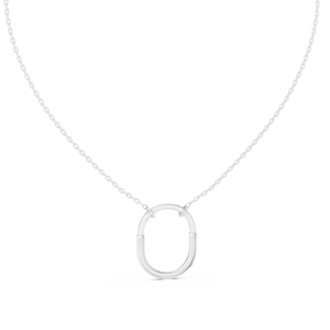 Classic Lab Grown Diamond <b>Pendant</b> Set 18KT <b>Solid</b> White <b>Gold</b> Rhodium Plated Brilliant Cut for Engagement Wedding Party Valentine - Product Image 2