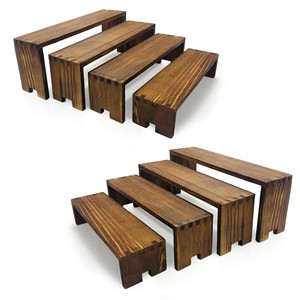 Bandejas de Servir y Soportes para Pasteles Hechos a Mano con Madera de Caoba, Venta al por Mayor en India - Product Image 2