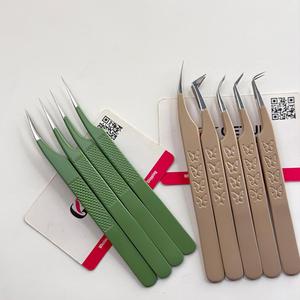 Pinces à extensions de cils ergonomiques en acier inoxydable Premium GETUP BROSONS IMPEX, couleur personnalisée, antidérapantes, prise en main lisse, antimagnétiques - Product Image 5