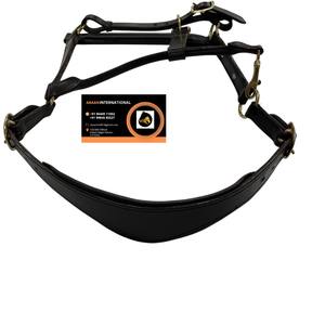 บังเหียนม้าหนังแท้คุณภาพพรีเมียมแบบอังกฤษ พร้อมสายรัดจมูกและสายรัดศีรษะบุนุ่ม – สายรัดศีรษะสำหรับขี่ม้าที่ปรับได้และทนทาน - Product Image 4