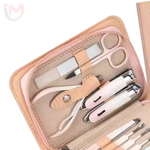 Luxury 12-in-1 12PCS Durable Portable Manicure Kit Gradient Pink Stainless Steel Classic Personal Care Grooming for Women Men - Product Image 2